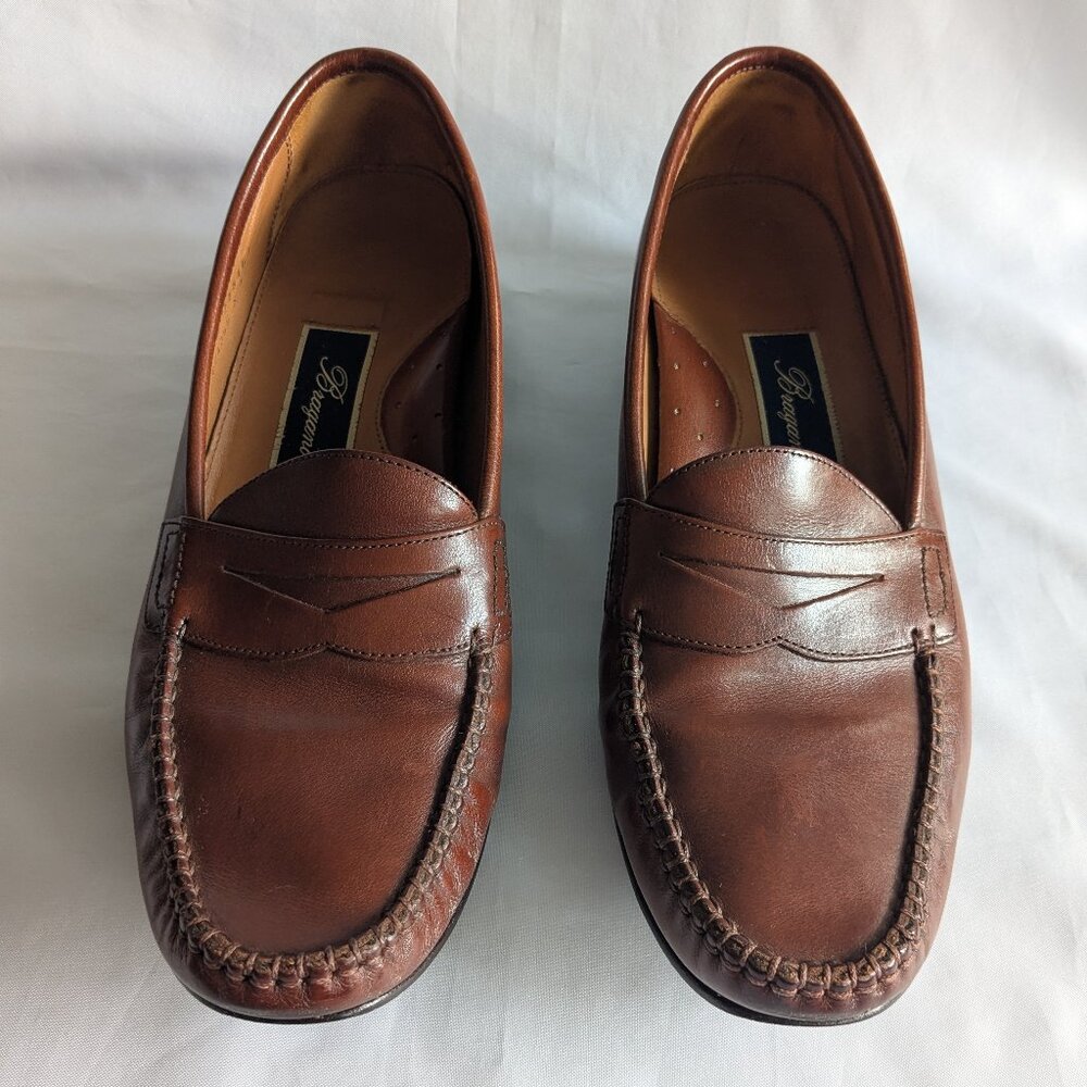 Bragano Italian Leather Slip On Mens Penny Loafers